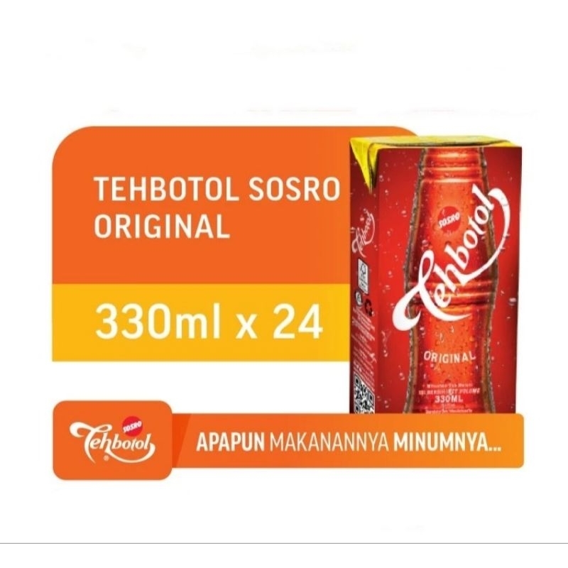 

Teh Botol Sosro Kotak Original 330ml 1 dus isi 24 Pcs