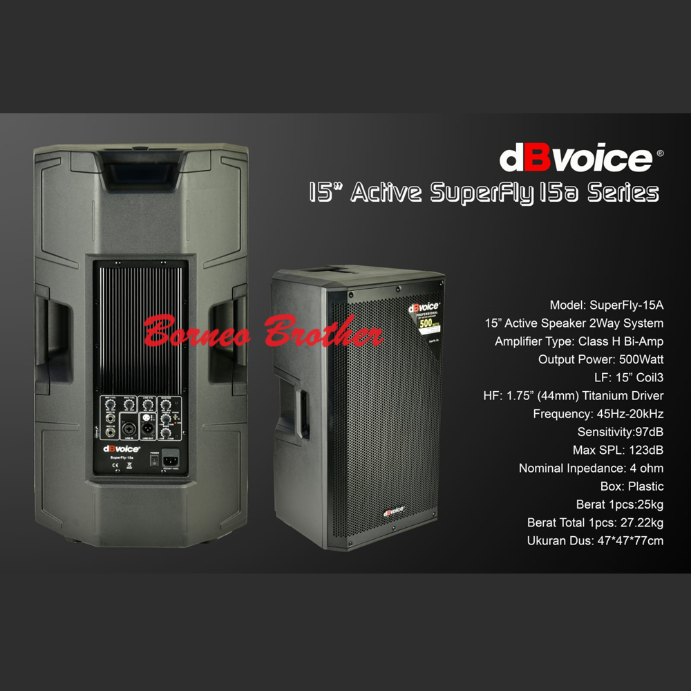 dBvoice SuperFly 15a Original Speaker Aktif 15" 500W Class H Bi-Amp