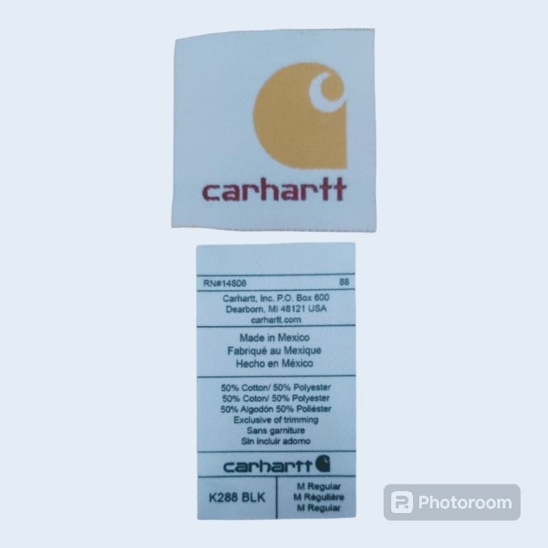 

label carhartt spell out hitam (BLK)