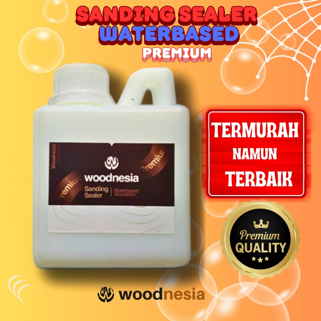 Sanding Sealer Kayu dan Rotan Woodnesia Premium Sending Sealer Mini 500ml Woodstain WaterBased