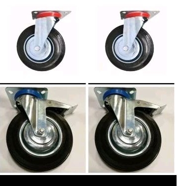 Roda Troli Karet 8 inch 1 set R/H