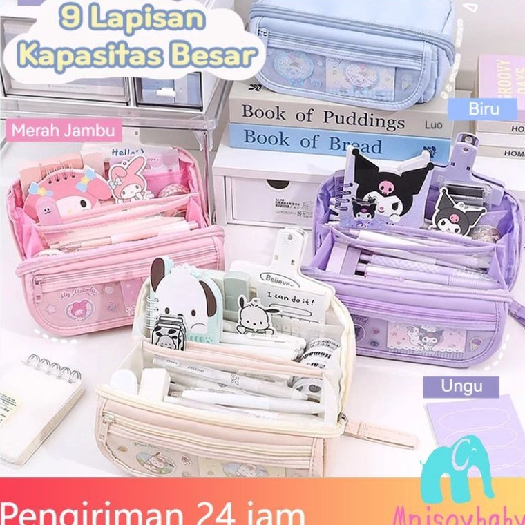 

KODE H85V CODBARU Sanrio Tempat Pensil Cinnamoroll Melody Kuromi Penyimpanan Alat Tulis Siswa Perlengkapan Sekolah Ins Kawaii Hadiah Lucu
