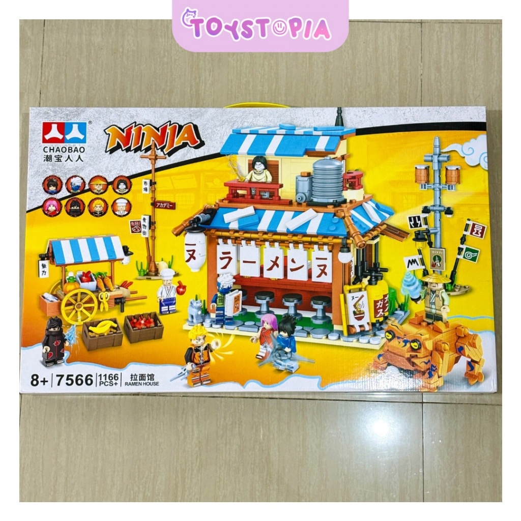 Chaobao Ninja Naruto Mainan Balok Kartun 3D Big Size Mainan Anak Susun Blok Sakura Sasuke Kakashi