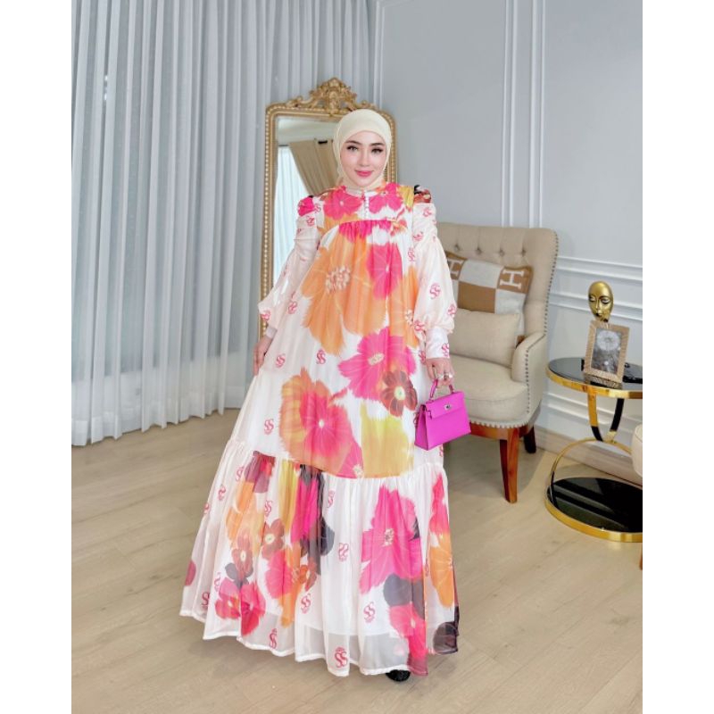 Gamis sutra shellasaukia ORI Mewah