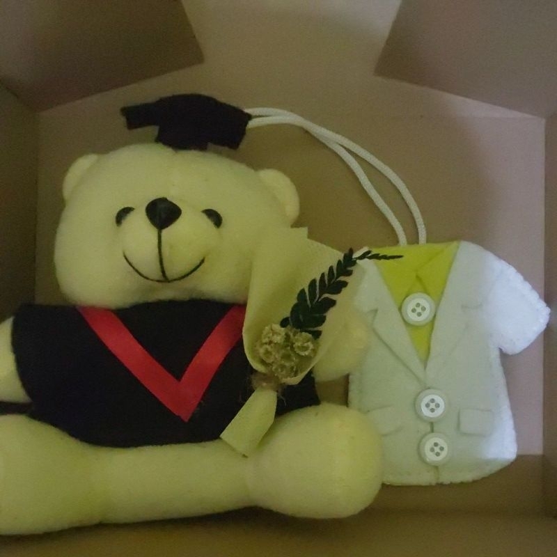 hampers wisuda / sumpah dokter, kado wisuda (miniatur snelli, miniatur jas dokter, hiasan spion mobi