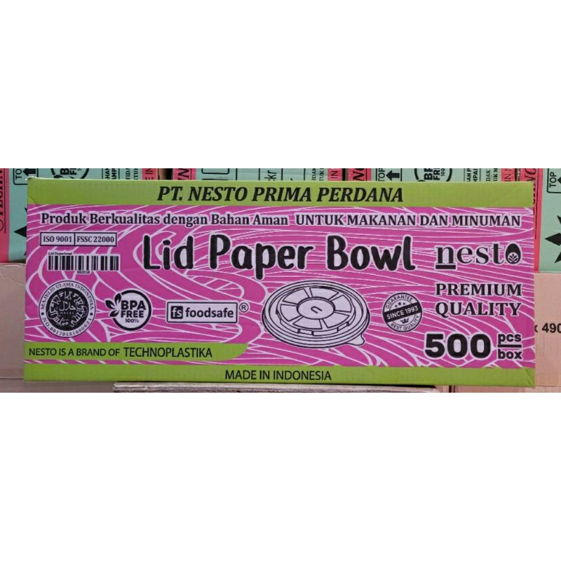 (CARGO)Tutup paper bowl 650ml dan 800ml 1karton