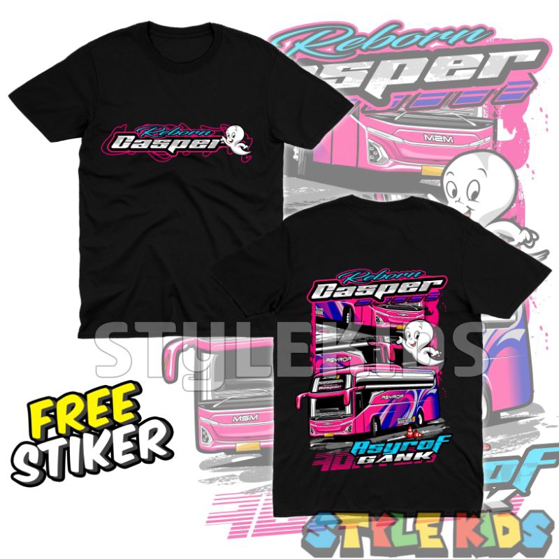 (BISA COD) FREE NAMA Kaos Anak Laki laki Perempuan Logo Casper Reborn T-shirt Anak Laki laki Perempu