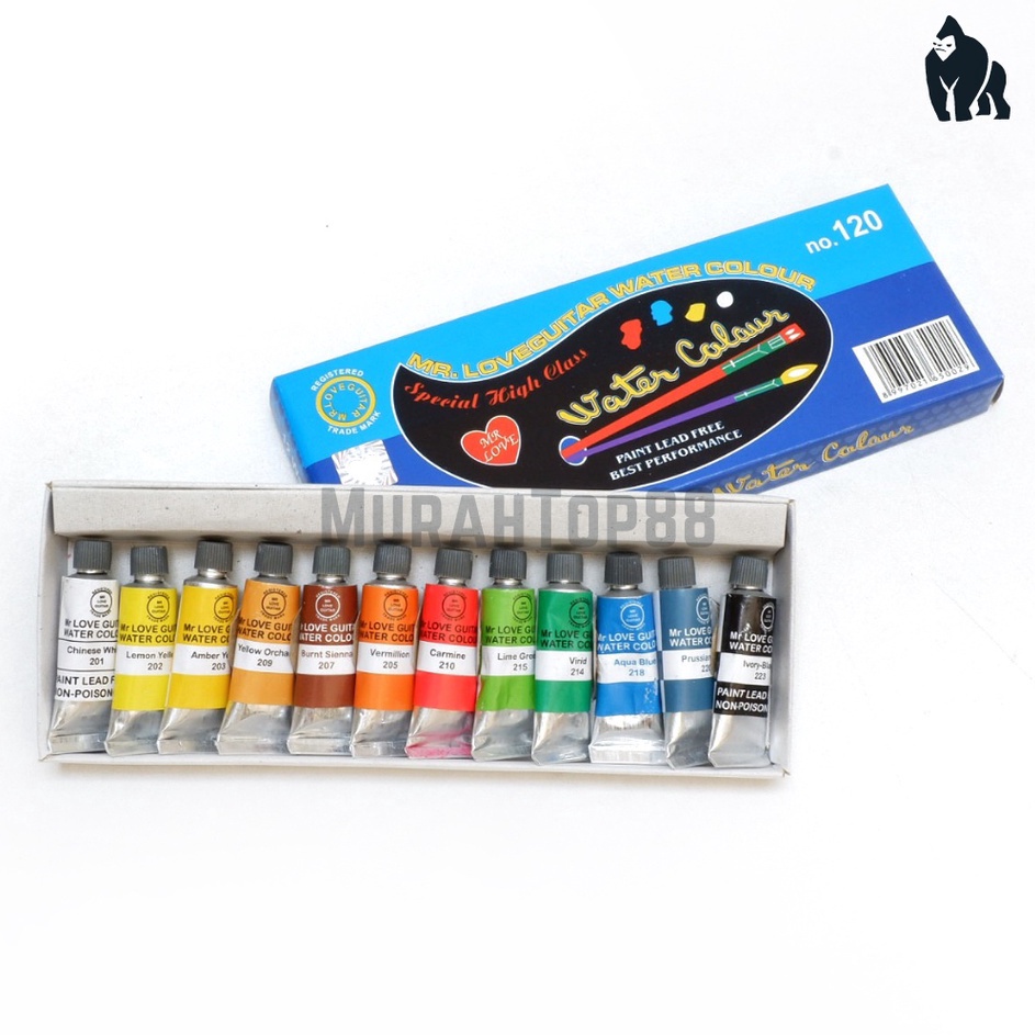 

Promo Meriah Cat Air Guitar No 12 Besar Cat Lukis Mr Loveguitar 12 Warna Water Colour