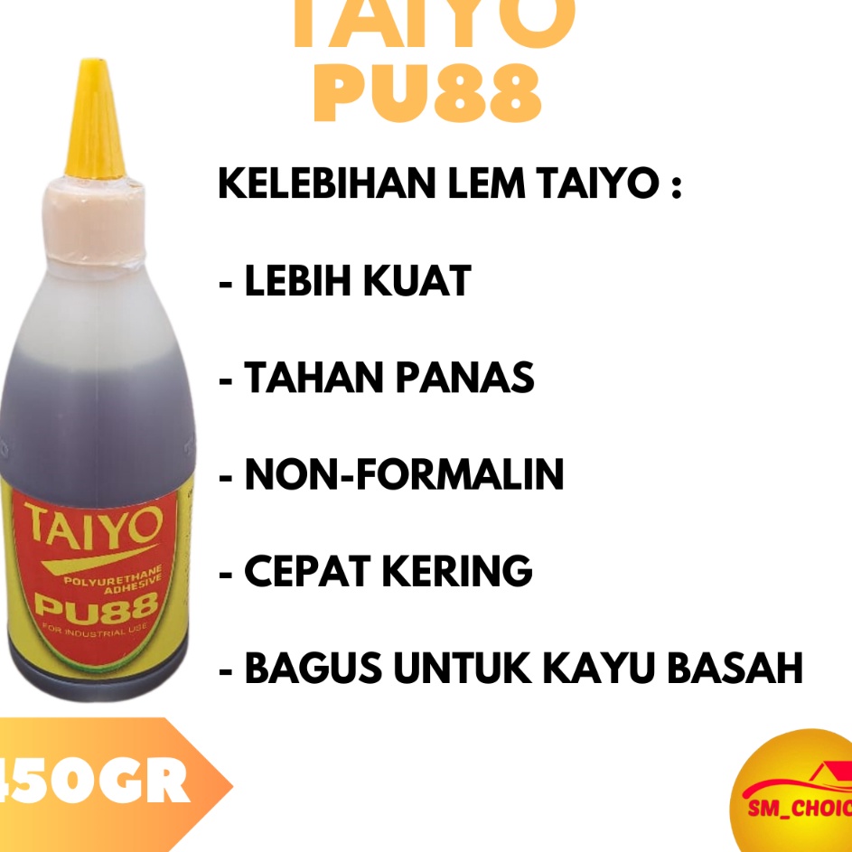 

Update Pilihan LEM MADU TAIYO PU88 LEM KAYU PU88 TAIYO LEM BUSA 313