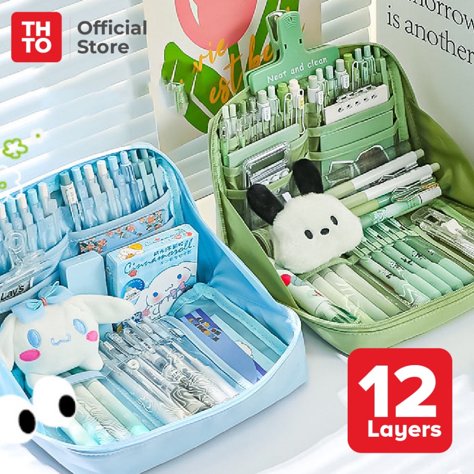 

Grosir Promo THTO 12 Layer Tas Tempat Pensil Case Pouch Anak Sekolah Transparan Kapasitas Besar Stationery Kantor A2
