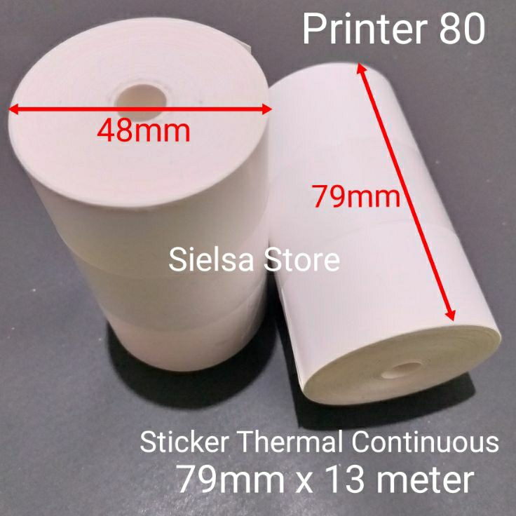

Diskon Terkeren LABEL STIKER THERMAL 8 KERTAS STICKER THERMAL UK 79 MM X 13 METER CONTINUOUS BB
