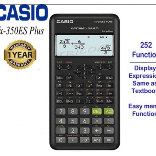 

Super Ekonomis Kalkulator Calculator Casio Scientific ilmiah FX35ES PLUS
