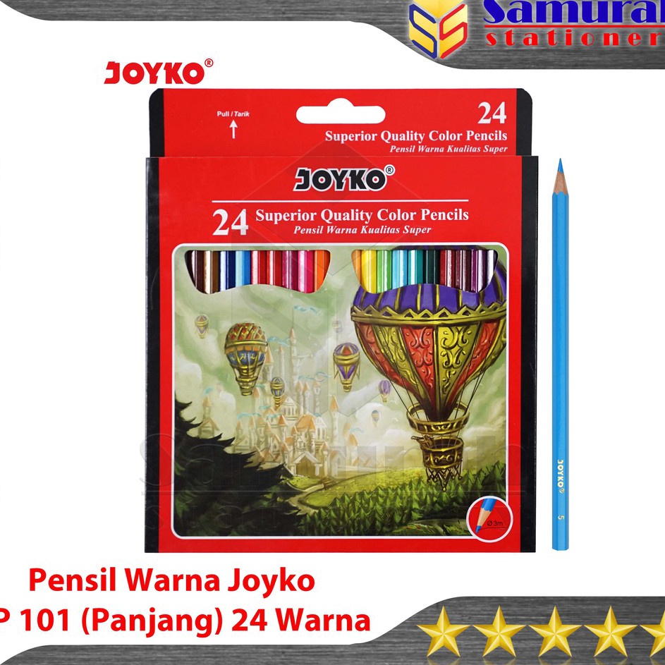 

Langsung Ambil Pensil Warna Joyko CP 11 24 Warna Panjang Colour Pencil CP11 24 Colors Drawing Mewarnai 24W
