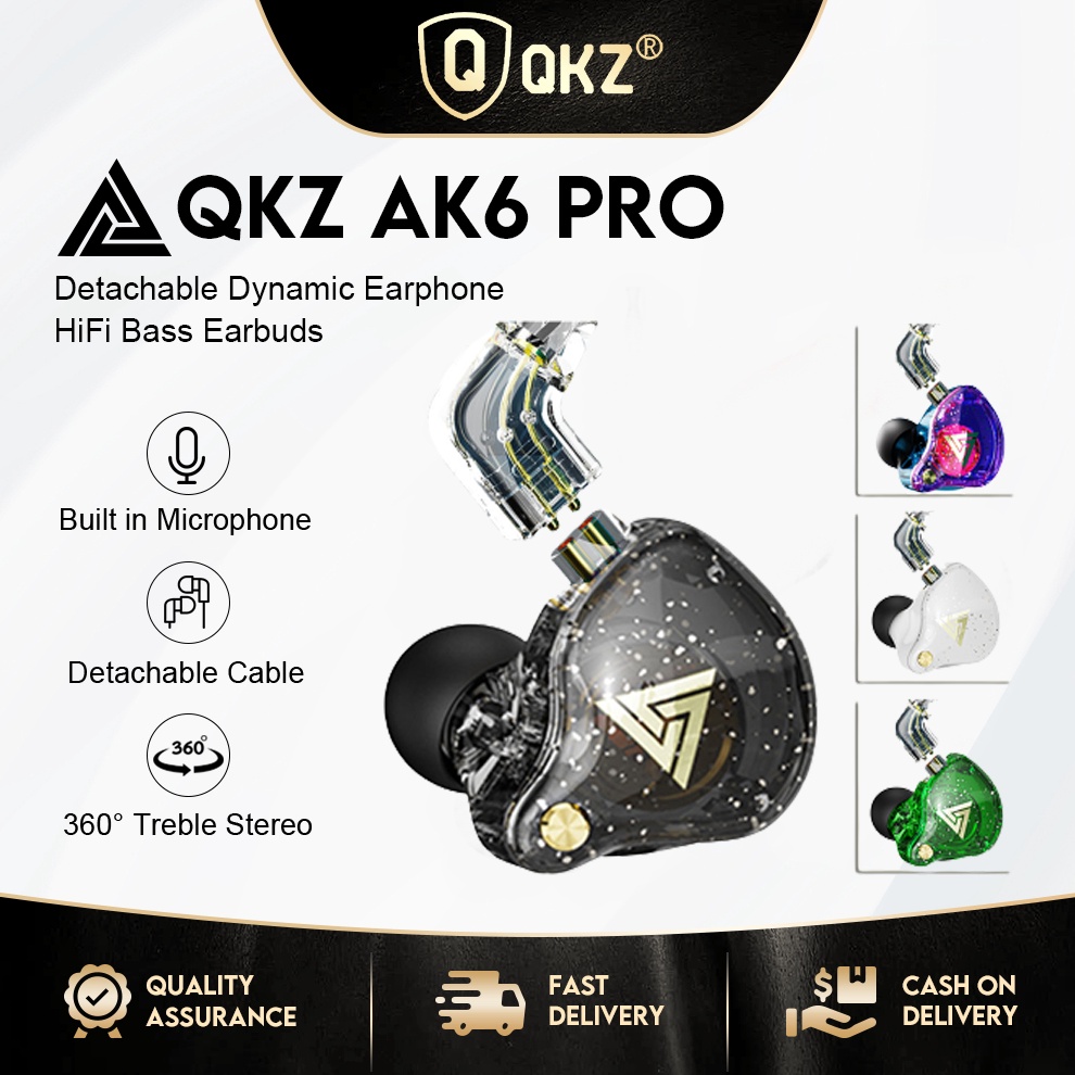 KODE K7E4 QKZ AK6 QKZ AK6 Pro QKZ AK6 Max with Mic InEar Earphone HiFi Fever Bass Earphone Sport Gam