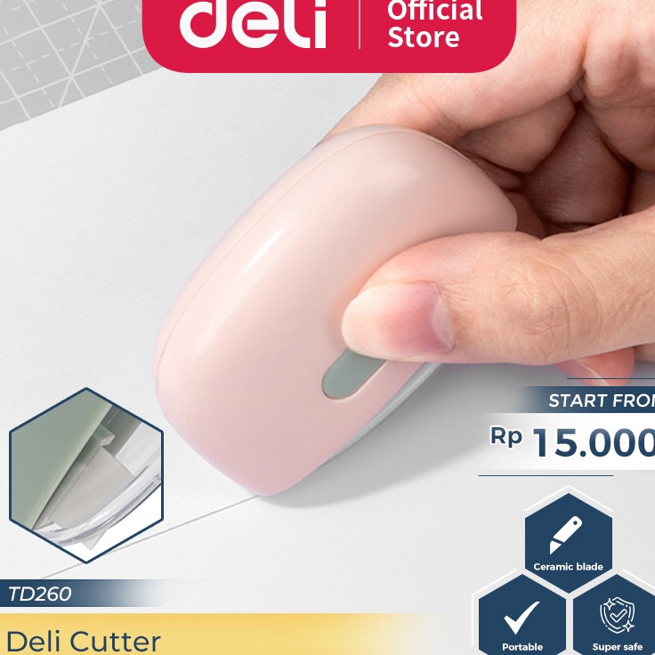 

Penjualan Berkualitas Deli Mini Cutter Pisau Potong Pembuka Paket Pisau Ceramic TD26