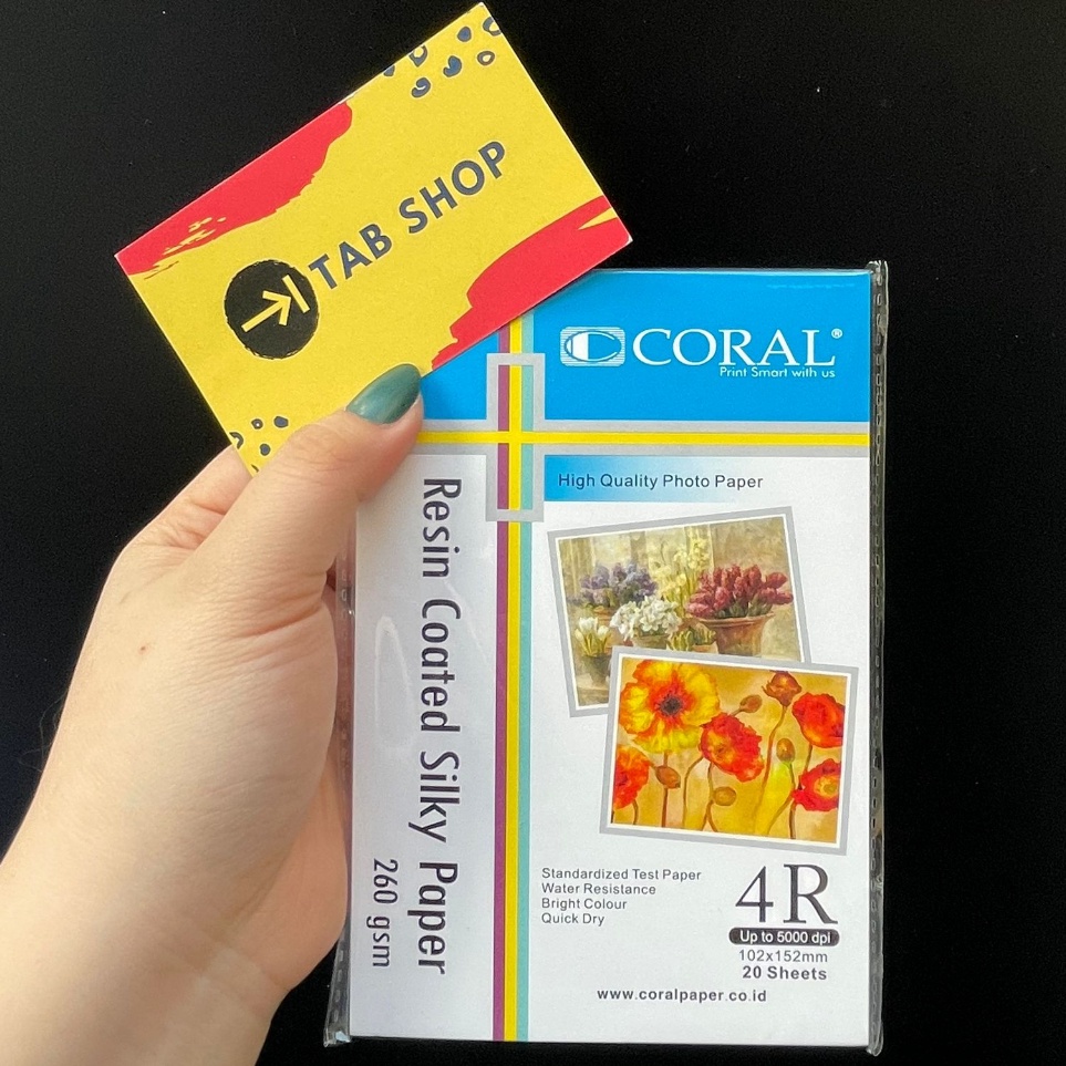 

Pencarian Terkini TAB SHOP CORAL RESIN COATED SILKY PHOTO PAPER 4R 26 GSM 2 LEMBAR KULIT JERUK PHOTOCARD FOTO CARD ISI POLAROID