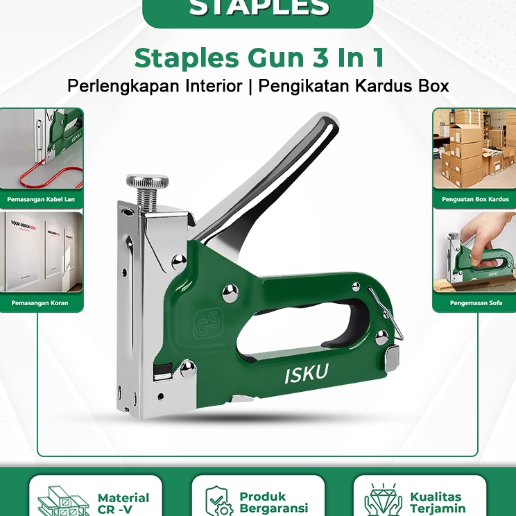 

Lebih Bagus ISKU Staples Gun Staples Tembak Hekter Tembak Gun Tracker Staples 3in1 Stapler Tembak Jok