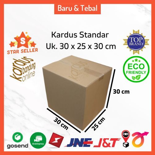 

VARIAN Kardus Box Kotak Dus Packing Medium untuk Sembako Polos Tebal Murah B/Flute 3 mm