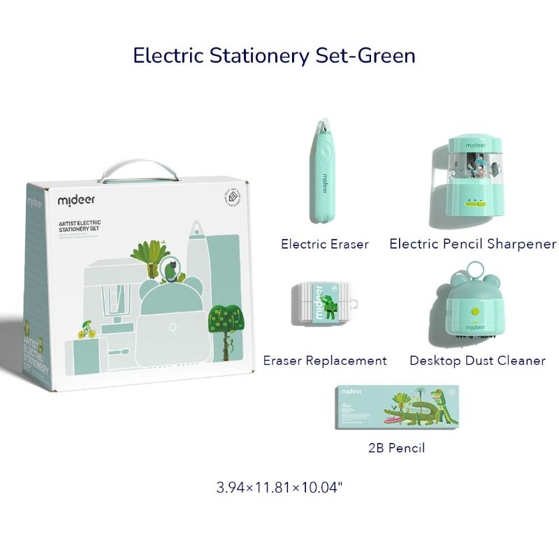 

mideer electric artist stationery set citrus perlengkapan sekolah alat tulis anak