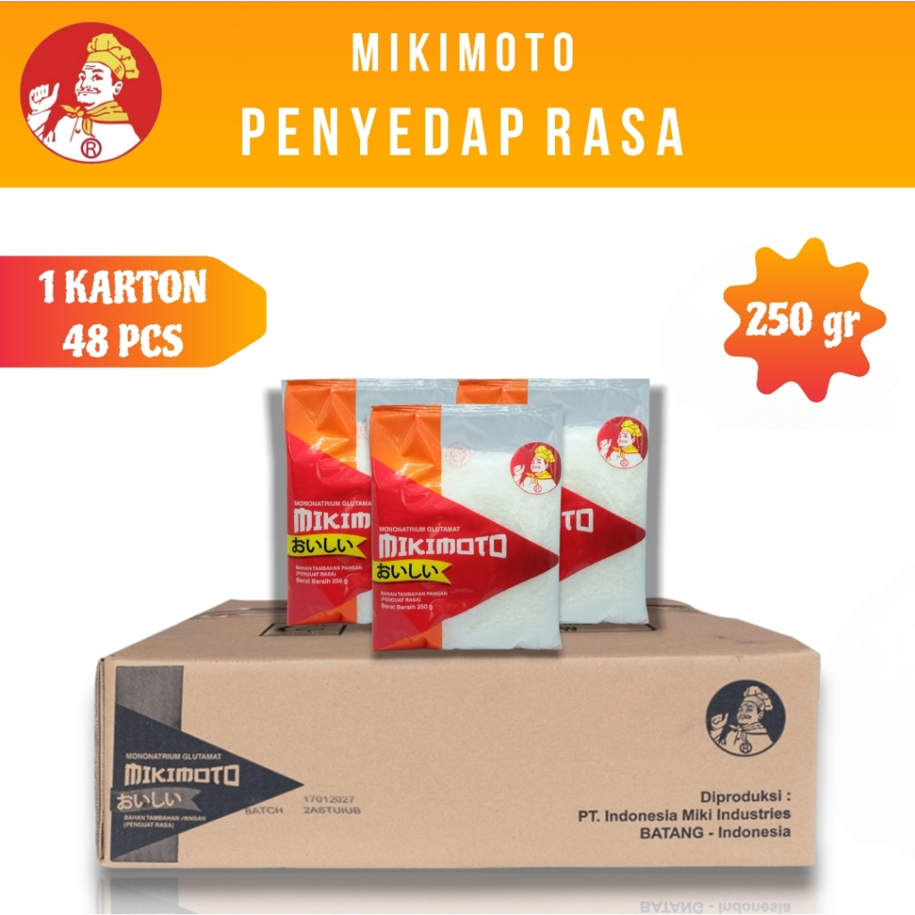 

MIKIMOTO Micin Msg Penyedap Rasa MM 250 - Kemasan 250gr (1 Karton Isi 48 Pcs)