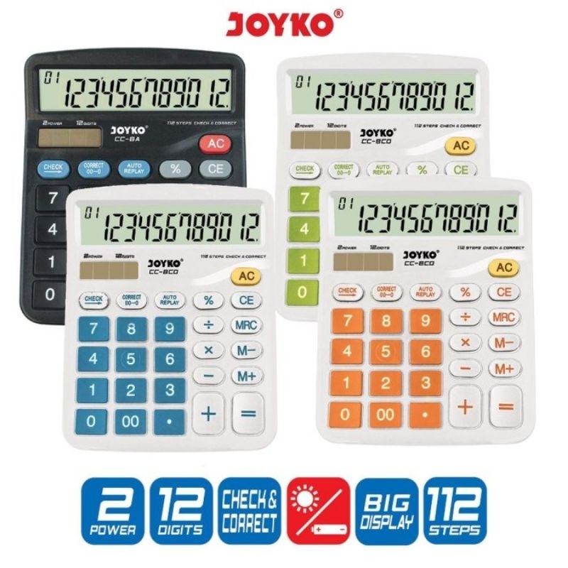 

Kalkulator Joyko CC-8CO 12 // CC-8A Digits Check Correct