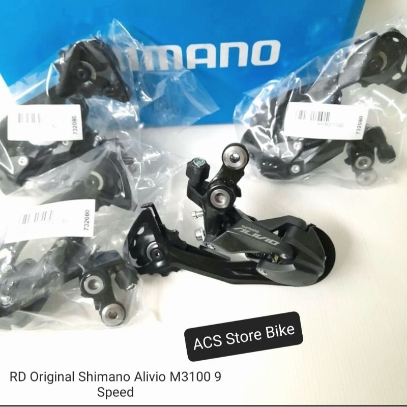 PENGOPER GIR BELAKANG ORIGINAL RD SHIMANO ALIVIO M3100 9 SPEED