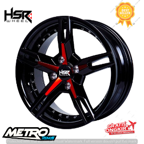 velg racing hsr keunikai ring 16 pcd 4x114,3 warna black