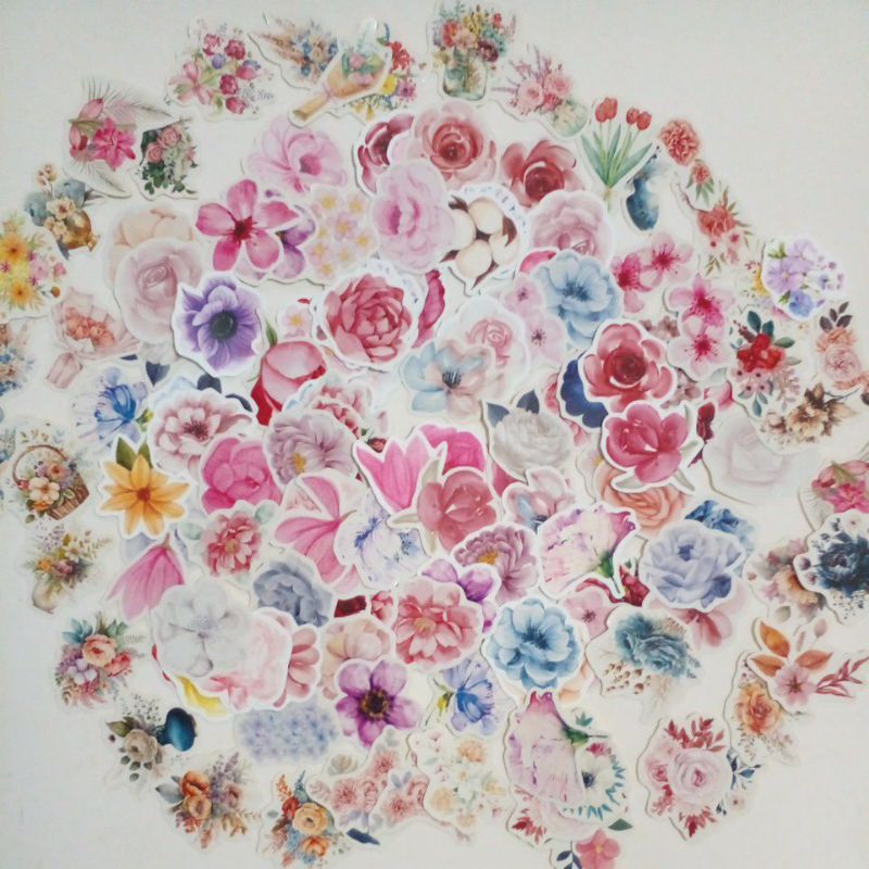 

(Kindly) Flower Sticker - Stiker Bunga (20 pcs) Stiker Flower - Stiker Journal Scrapbook DIY