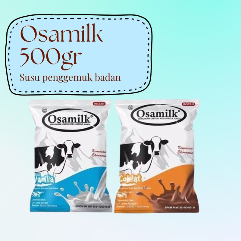 

Osamilk 500gr coklat vanila susu penggemuk