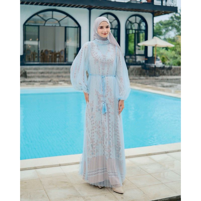 dress kondangan butik mewah Fahira dress set gamis modern kekinian