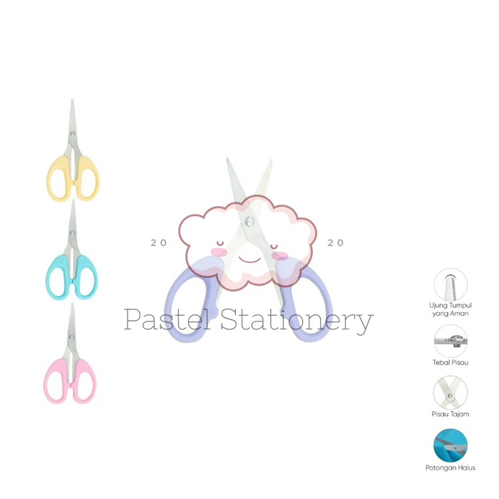 

Gunting Kecil Stainless Kuat Tajam Joyko SC-828PTL - Stainless Scissors Pastel color SC-828