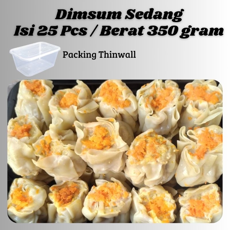 

Dimsum Ukuran Sedang isi 25 (Berat 350 gram)