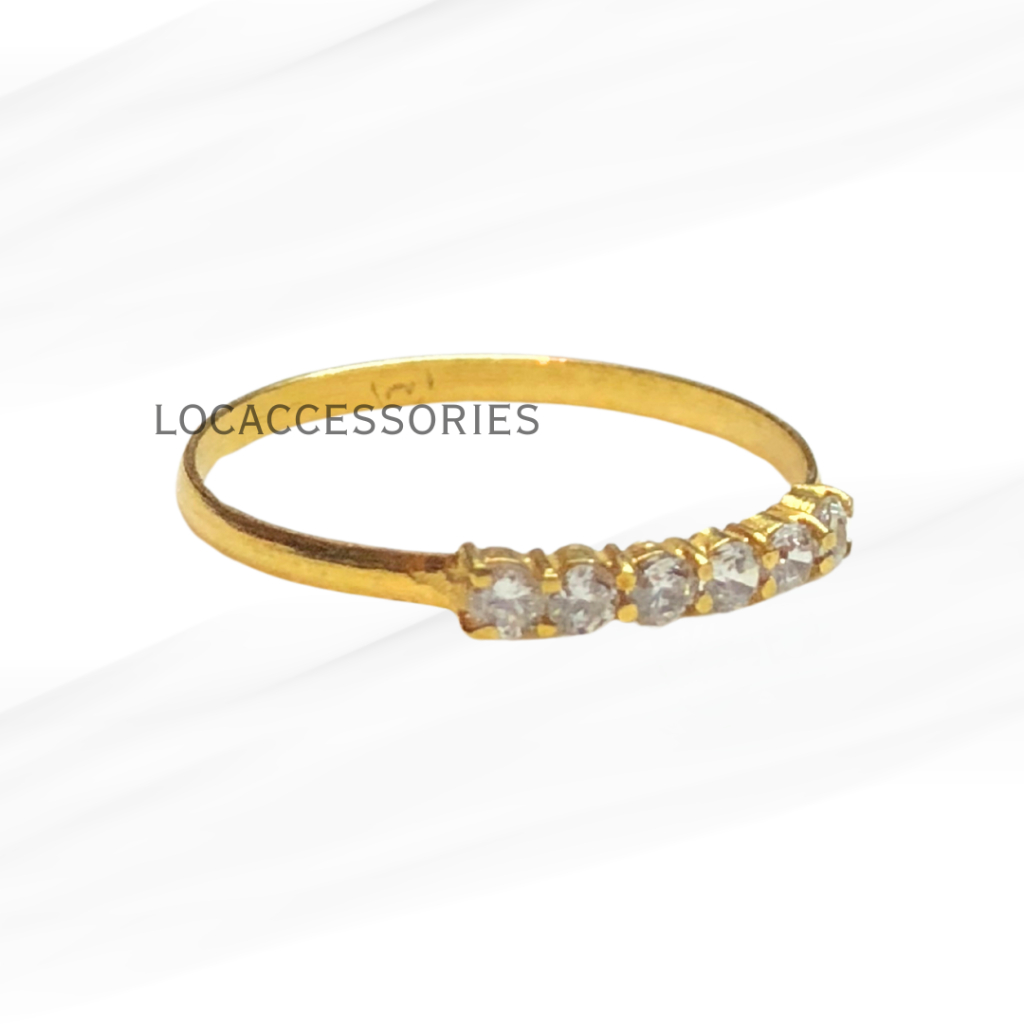 LOCA - CINCIN WANITA EMAS MODEL LISTRING BERAT 0,5 GRAM / PERHIASAN CINCIN EMAS ASLI