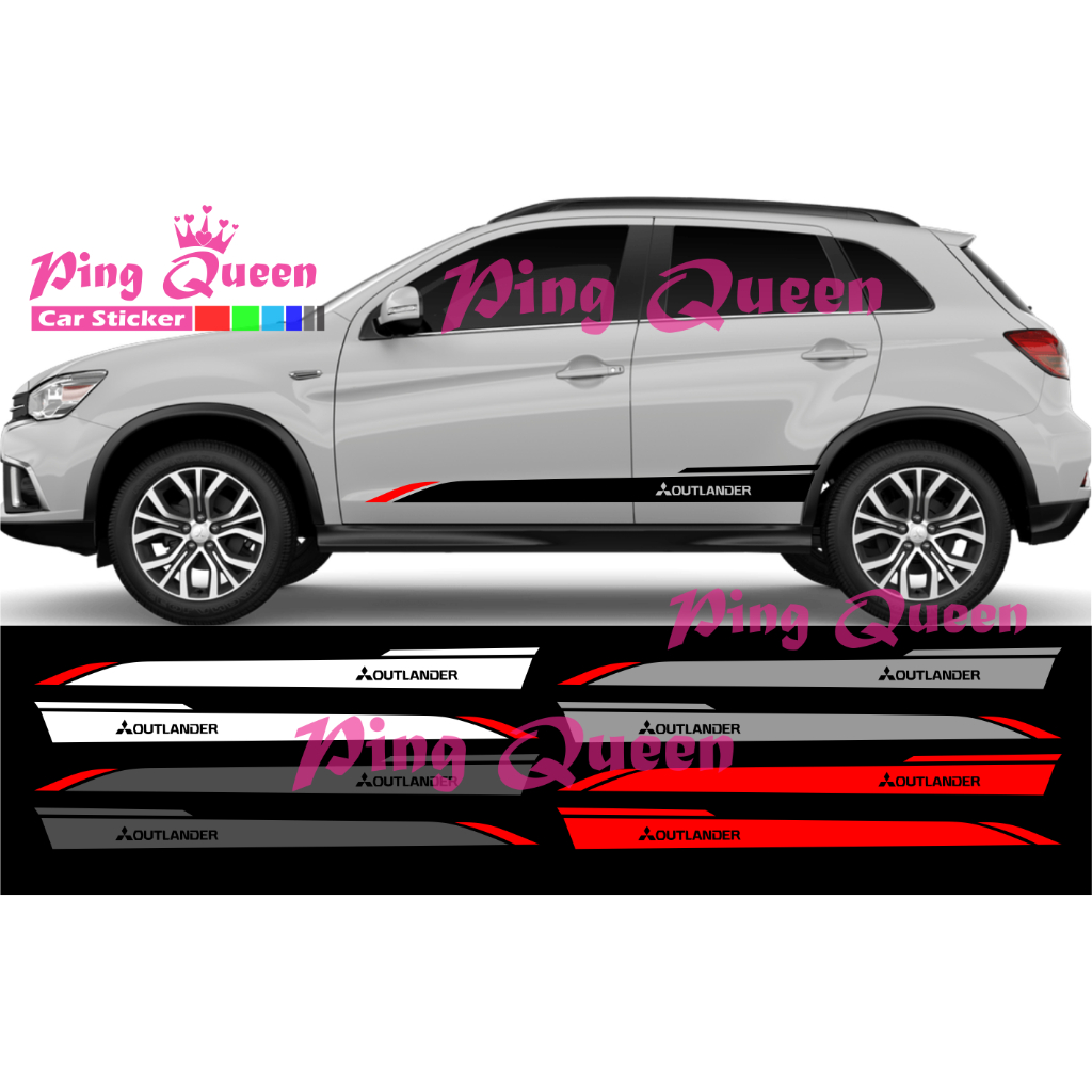 CUTTING STICKER MOBIL OUTLANDER STICKER LIST MOBIL MITSUBISHI OUTLANDER
