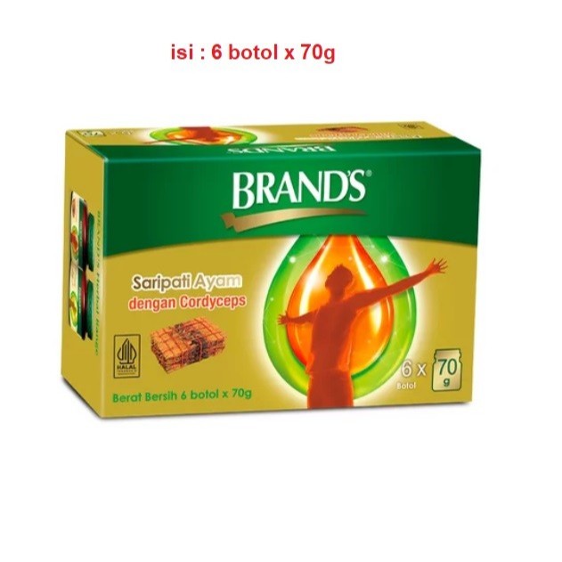 

BRAND'S Saripati Ayam Cordyceps 70g ( 6 Botol ) | BRANDS Sari Pati 70 g