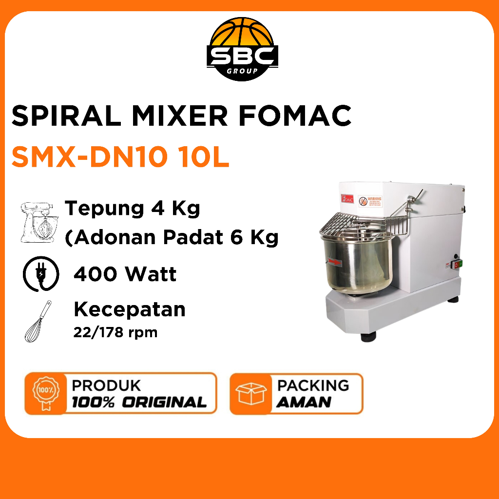 SPIRAL MIXER FOMAC SMX-DN10 10L