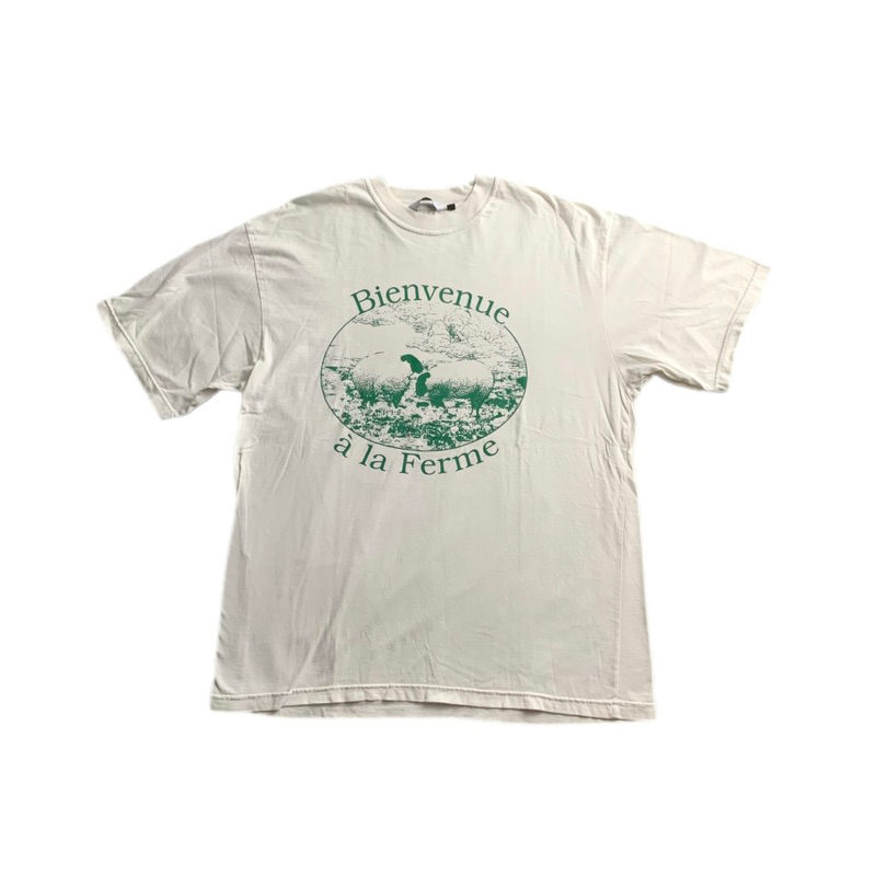 CHAMBREDELAVAIN a le ferme broken white oversized tee kaos limited edition size XL men thrift prelov