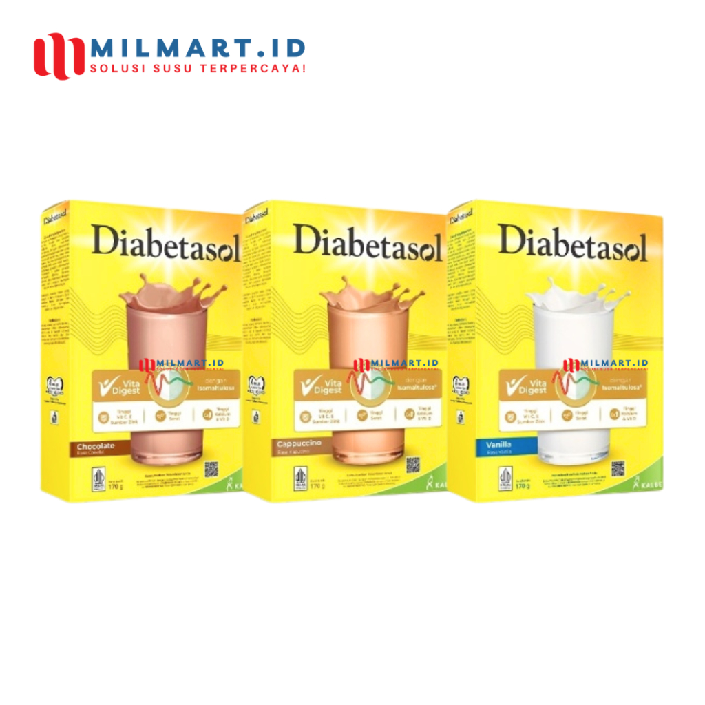 

DIABETASOL VANILA / COKLAT / CUPPUCINO 170 GR NUTRISI KHUSUS DIABETES