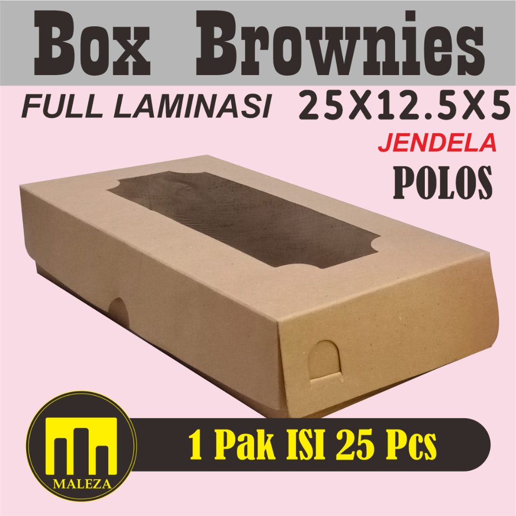 

RB Box Brownies 25x12x5/Dus Brownies/Box pisang bolen Polos Isi 25 Pcs