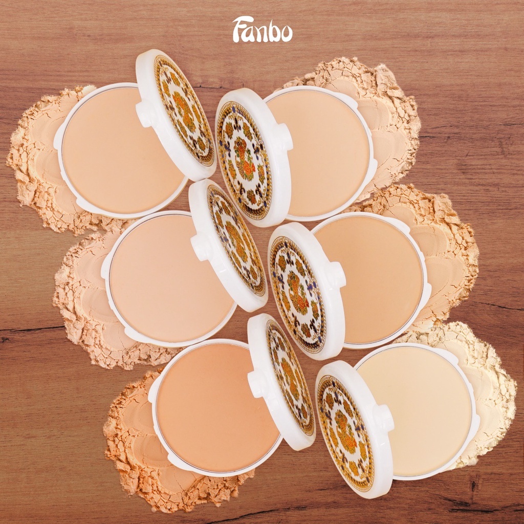 Fanbo Compact Gloria 22.5gr - Fanbo Putih Bedak Padat Plus Kaca