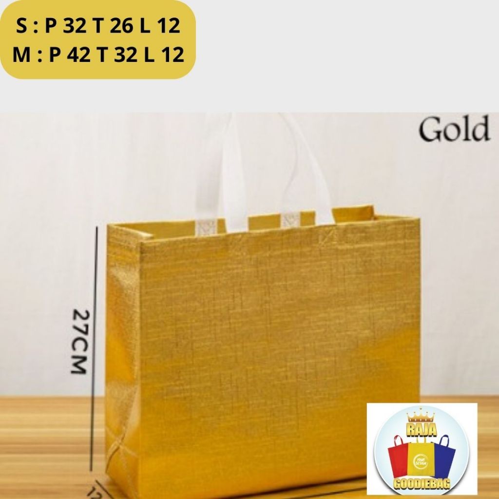 

Tas Shopping Bag Laminasi Metalik /TAS BELANJA / TOTE BAG SPUNBOUND MOTIF/ TAS HAMPERS / LAMINASI