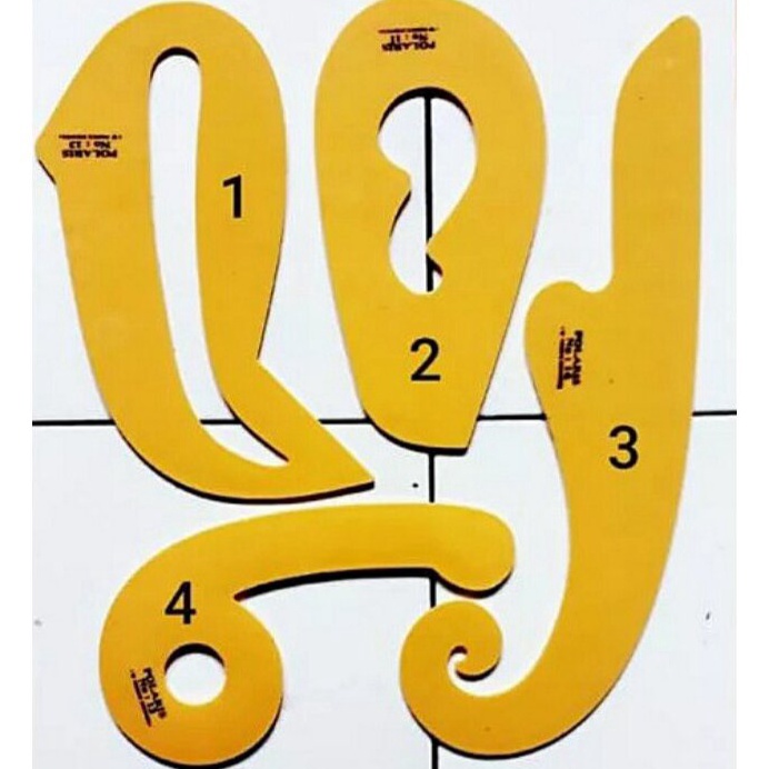 

KODE C5F2 Penggaris polaris original isi 4 pcs penggaris kerung lengan leher