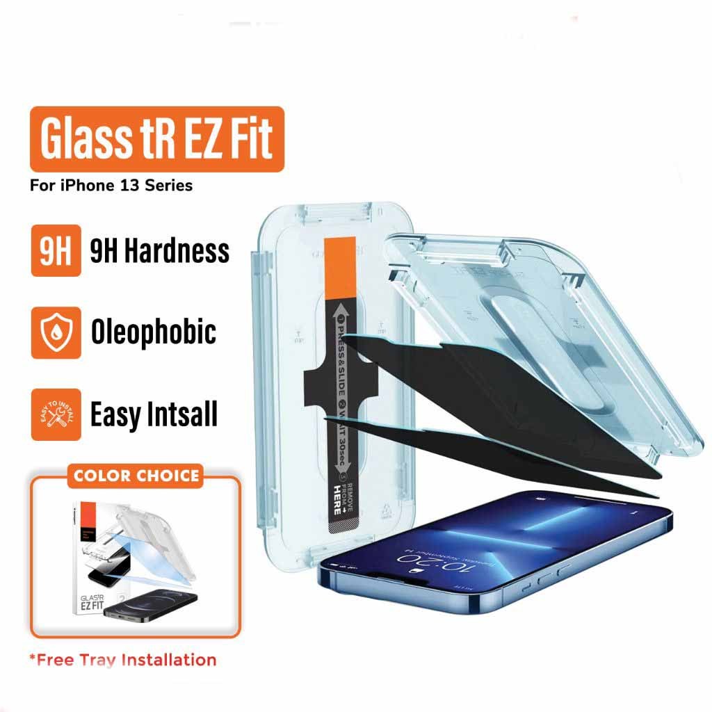 Ez Fit Tempered Glass SPIGN Bening & Anti Spy iphone 16 Promax 15 Pro 14 Plus 14 13 Pro 13 12 Pro 12