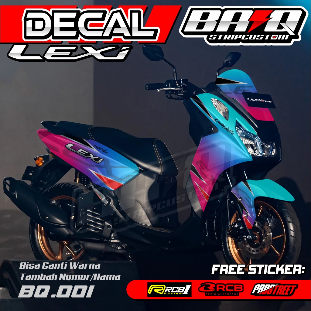 DECAL STICKER FULL BODY YAMAHA LEXI LX 155 2024 - DECAL YAMAHA LEXI LX 155 2024 MOTIF GRADASI