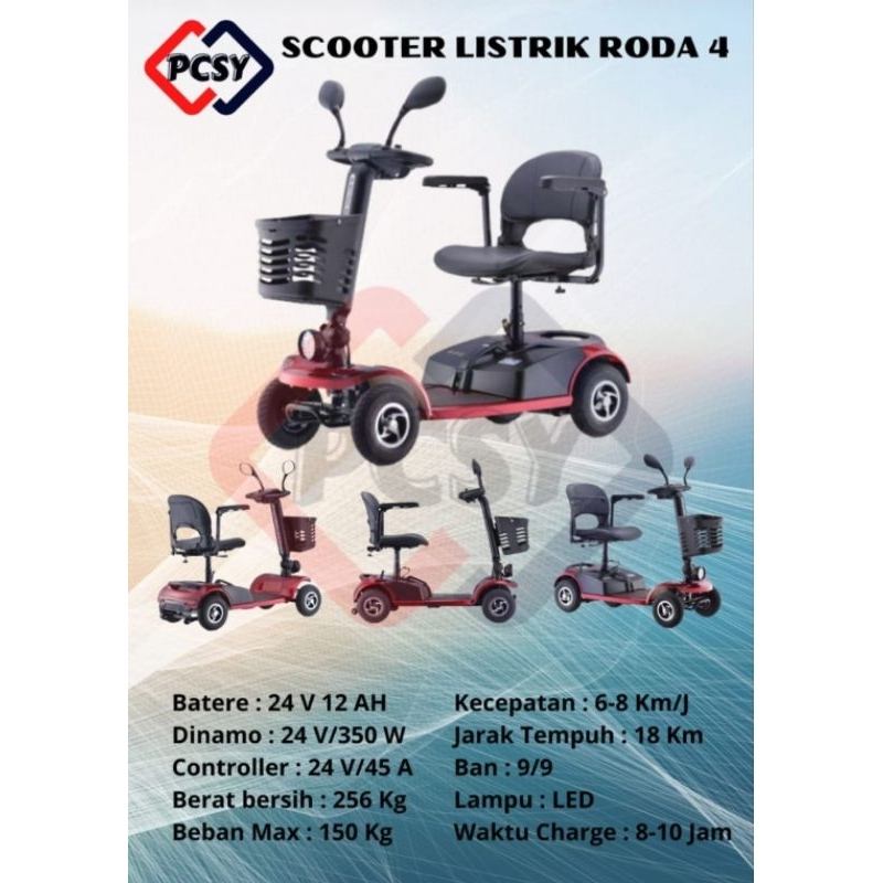 Scooter Listrik Roda Empat PC MOTO PCSY Buggy Car Motor Listrik Roda Empat Roda 4