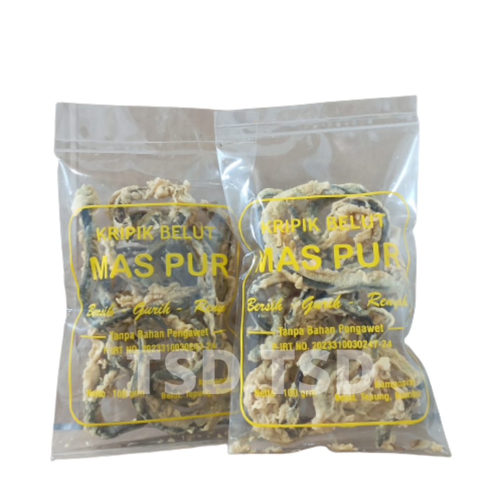 

Keripik Belut Crispy Mas Pur Enak Gurih Sehat 100 Gram