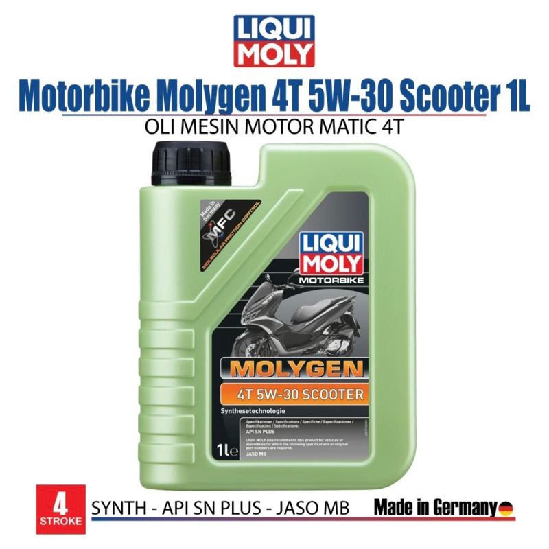 21718 Liqui Moly Motorbike Molygen 4T 5W30 Scooter 1L - Oli Mesin Motor Matic Full Synthetic
