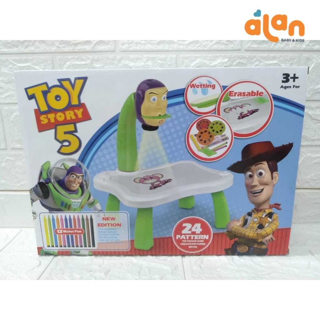 Alan Baby Kids -  Projector Painting Table Toy Story - Meja Proyektor (329)