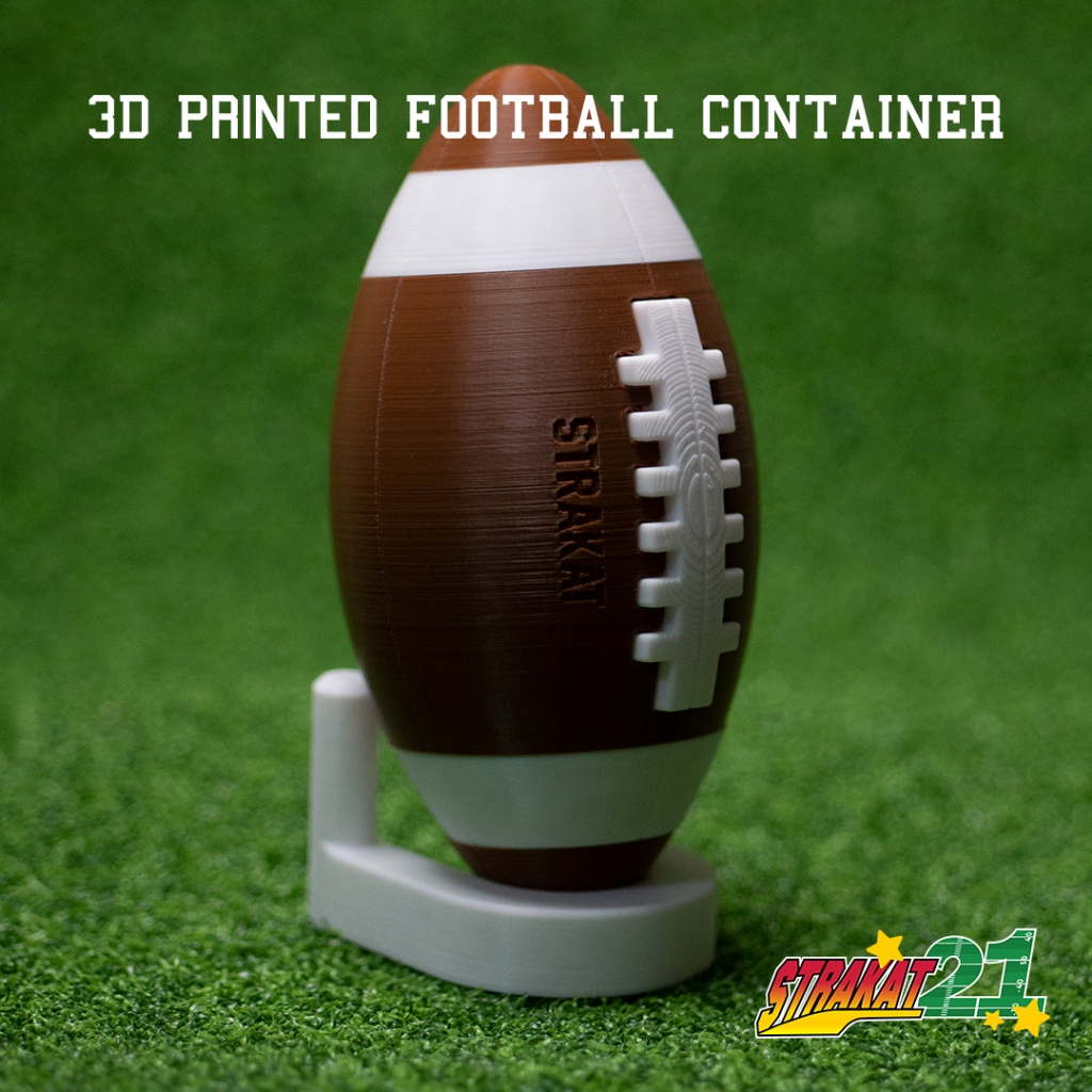 

3D Printed Football Container (tempat pencil/coin)