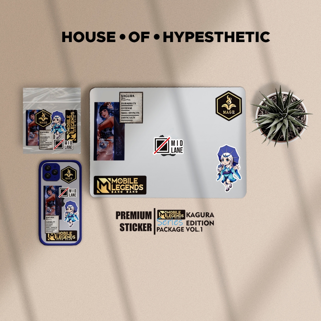 

Sticker Hypebeast and Aesthetic Waterprooft untuk Case Hp, Laptop, dsb || MOBIL LEGEND KAGURA